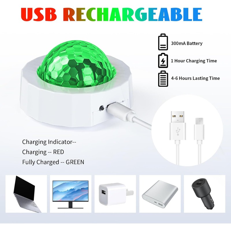 Car Disco Ball Rechargeable Ba - đánh giá và giá Audio Music Dj